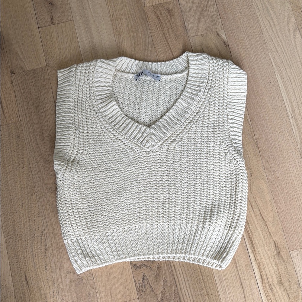 Women's Cream Sweater Vest